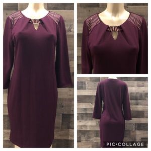 Spense  Maroon 3/4 Sleeve dress #39 SZ 12